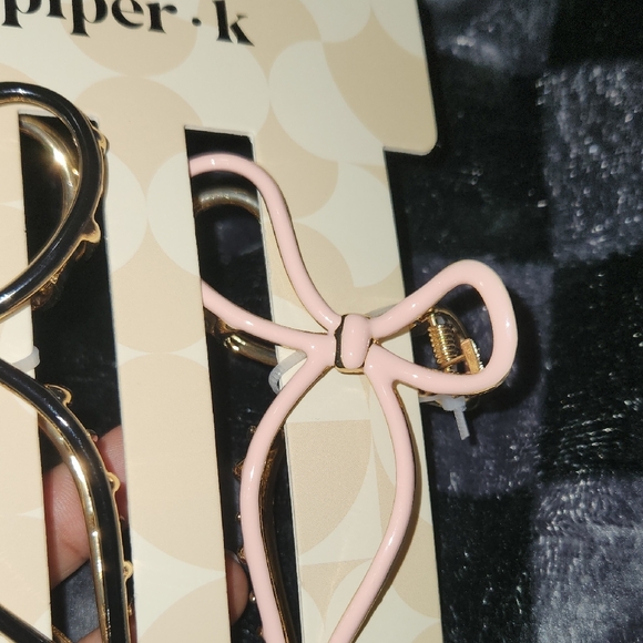 Piper Black and Pink Hair Clips - Picture 4 of 7